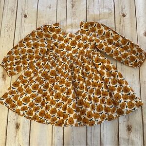 Pink chicken floral dress happy line nwt 3t